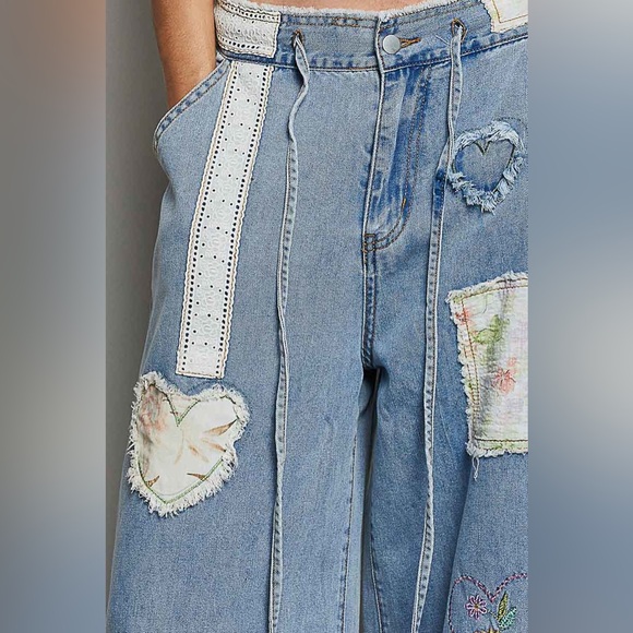 POL “ Heartthrob “ Wide Leg Jeans | Denim Blue - Picture 6 of 7